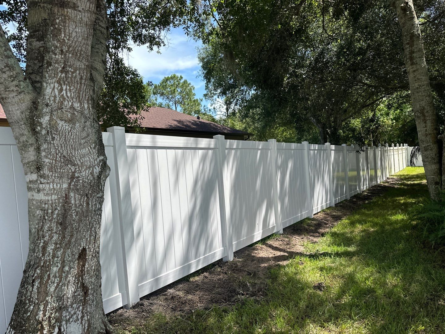 Vinyl Fence Installation using White Vinyl Privacy and Picket Fence by Asap fence and gates, LLC