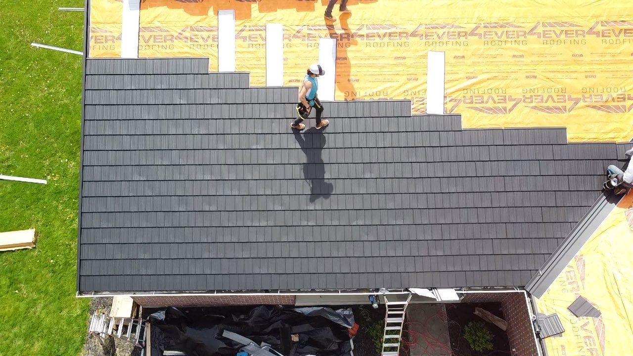 Metal Shingle Shake Roof Installation – Sidney, Ohio by 4Ever Metal Roofing