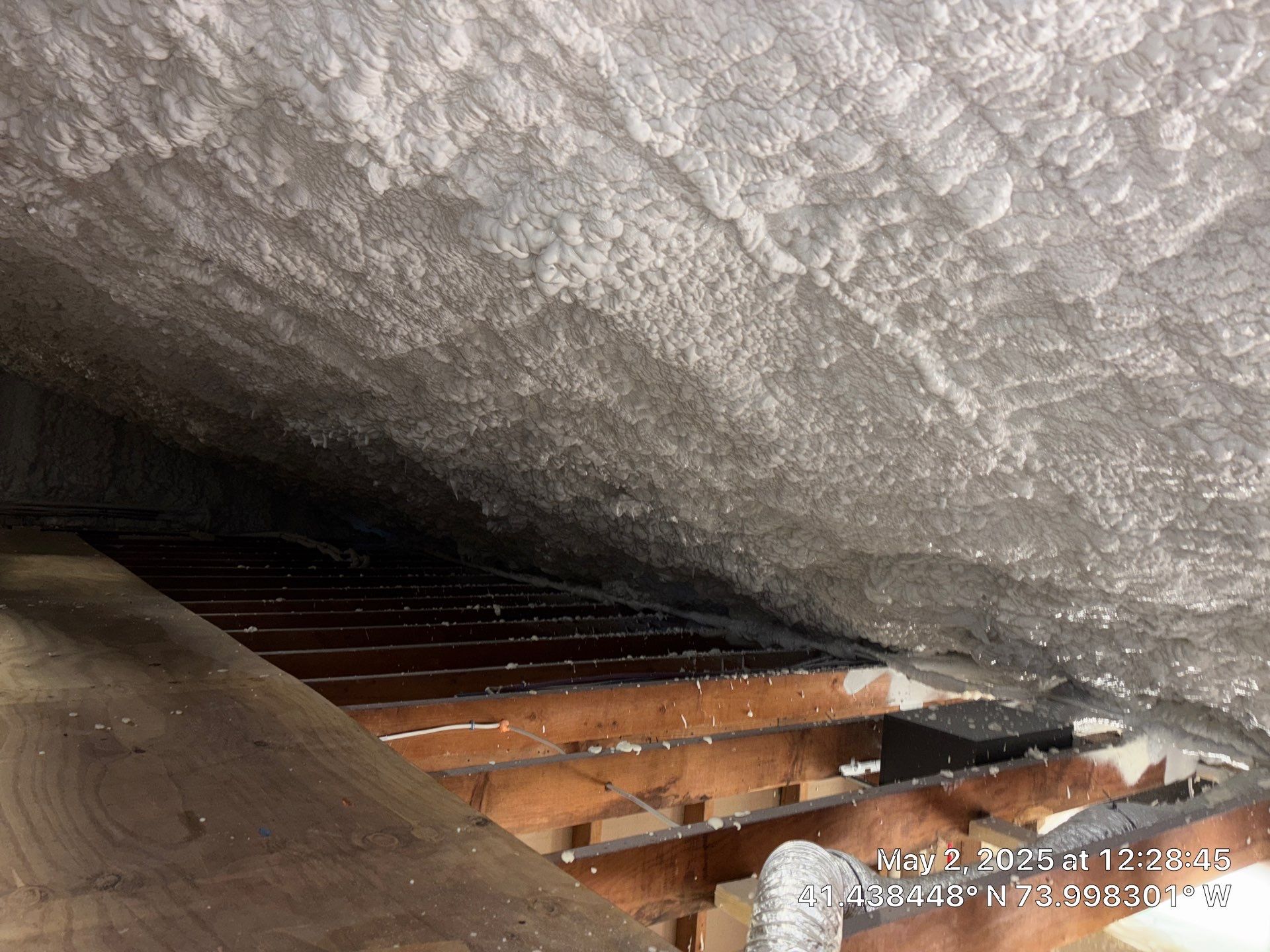 Attic Insulation using open cell spray foam by NYS Foam & Energy