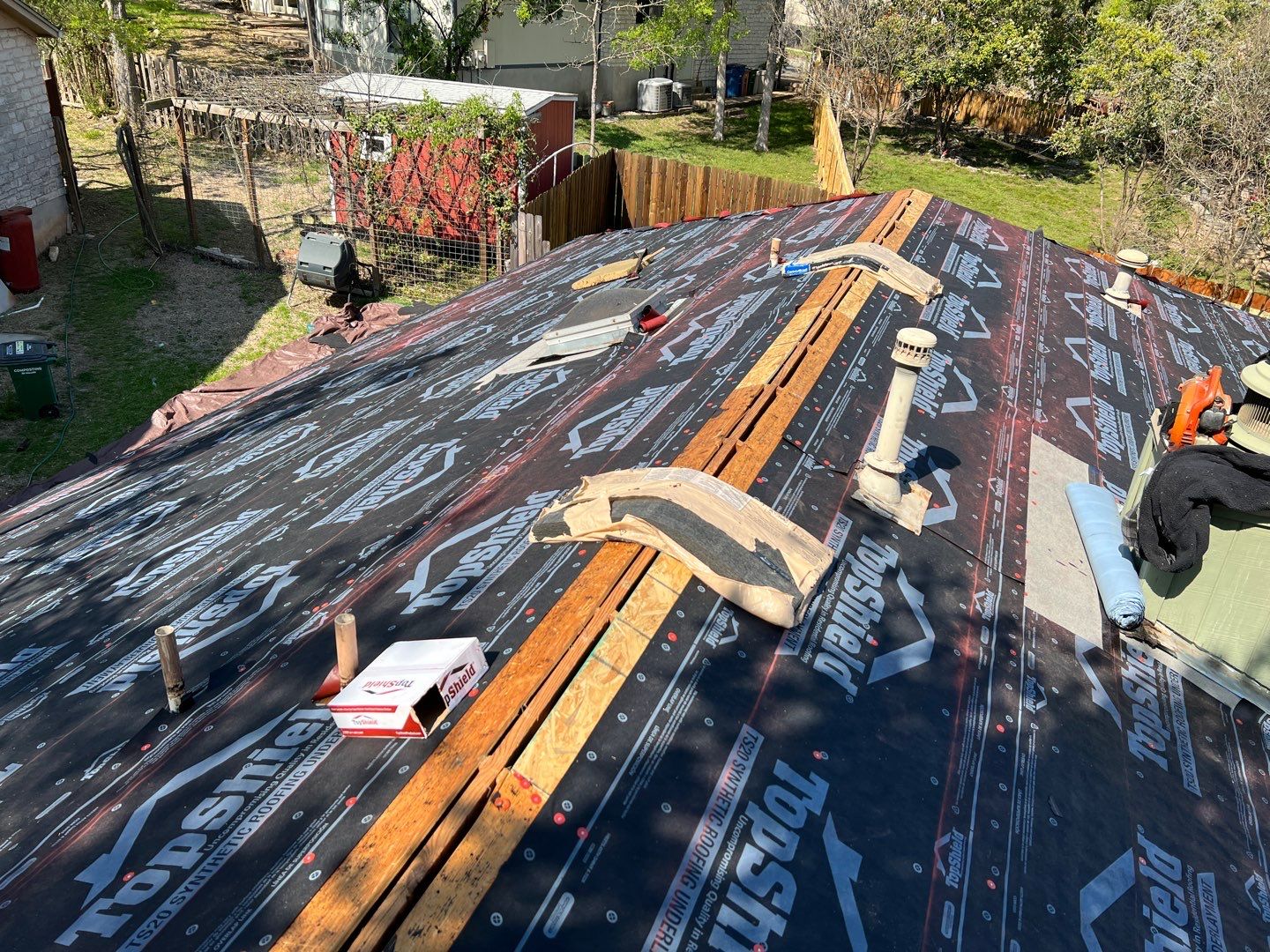 Winter storm 2023 with tree damage by Oakwood Roofing and Construction, LLC