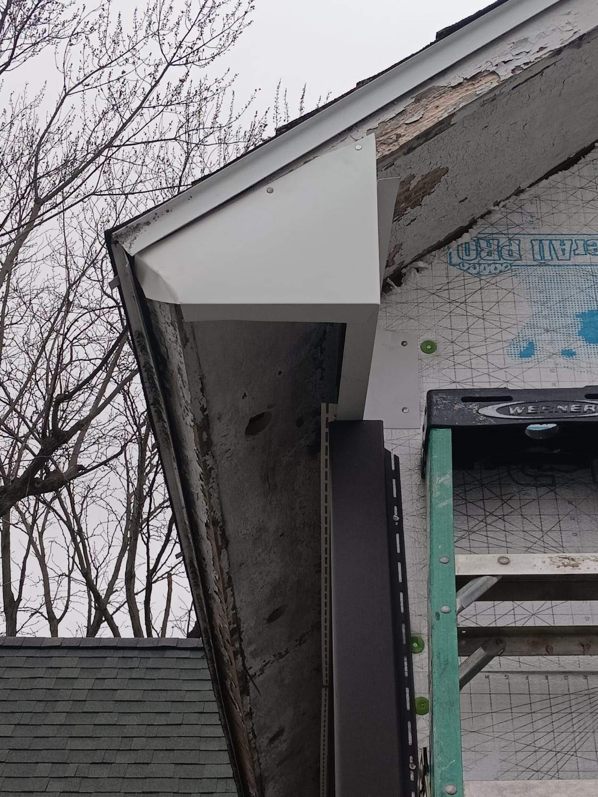 Residential fascia replacement using Exterior Portfolio 4.5 DL - Peppercorn by Nitro Roofing and Construction