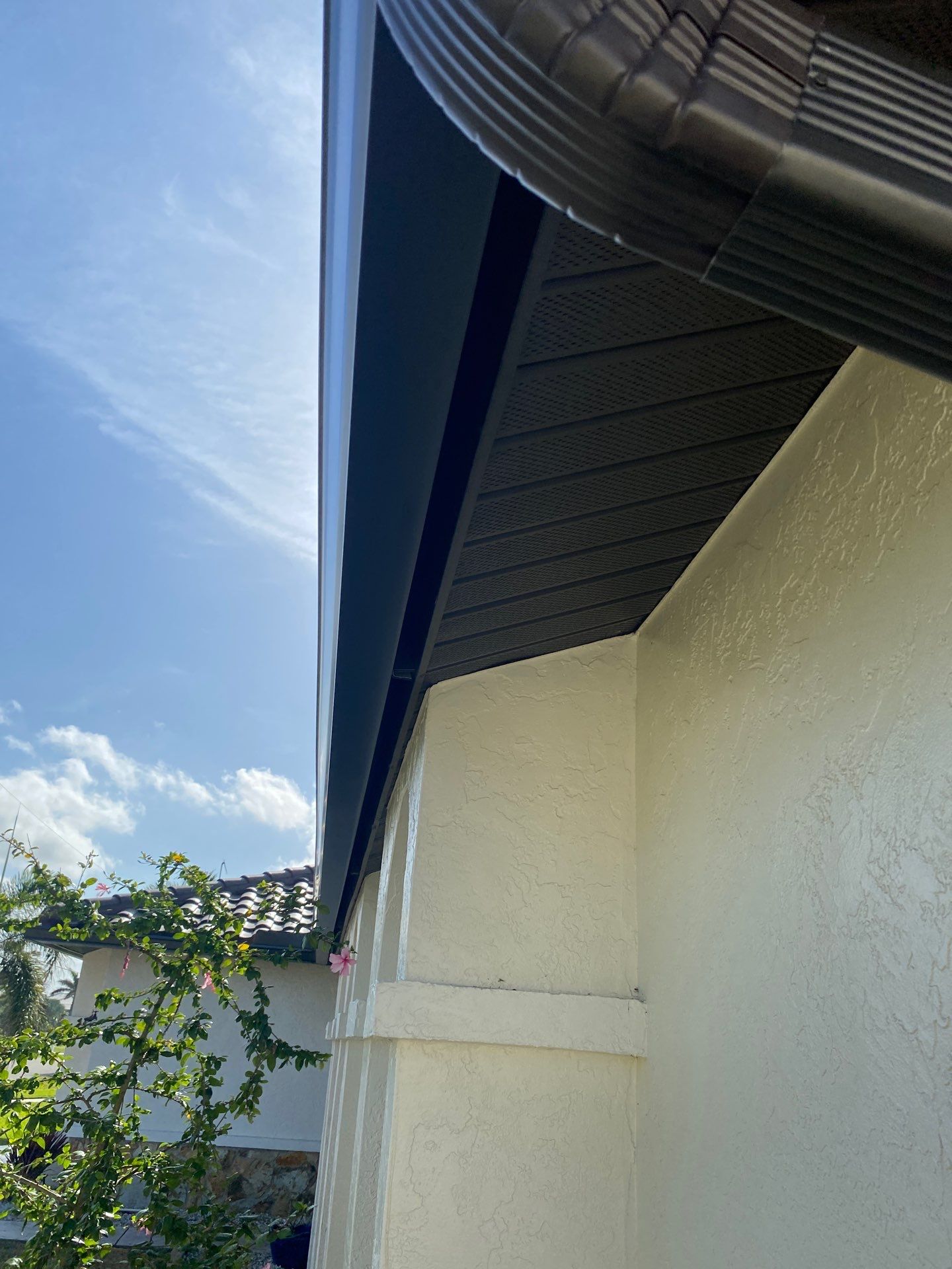 Black Seamless Gutters for Modern Homes in Punta Gorda by Gutter Professors