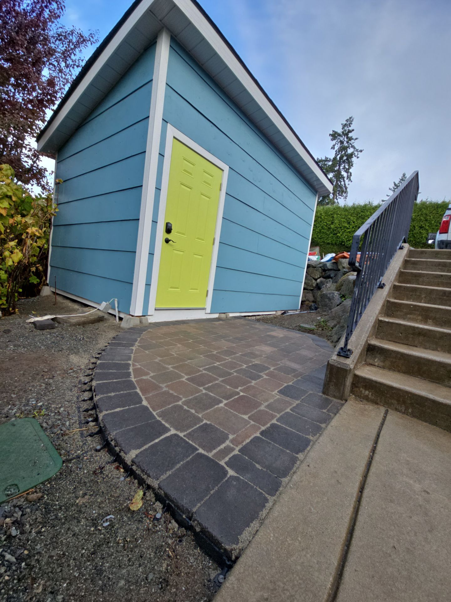 Backyard Transformation — Custom Shed, Paver Patio & Retaining Wall by Habanero Garden and Exterior Care