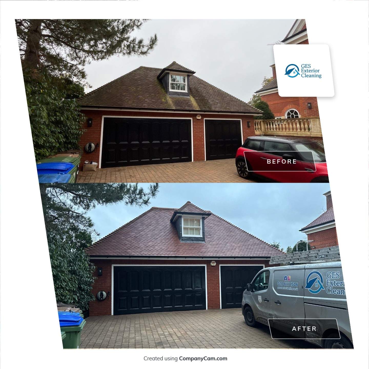 Roof Clean  - Moss Removal - Gutter Clean using Honda 15lpm Low Pressure Washing Machine by Ges Exterior Cleaning ltd