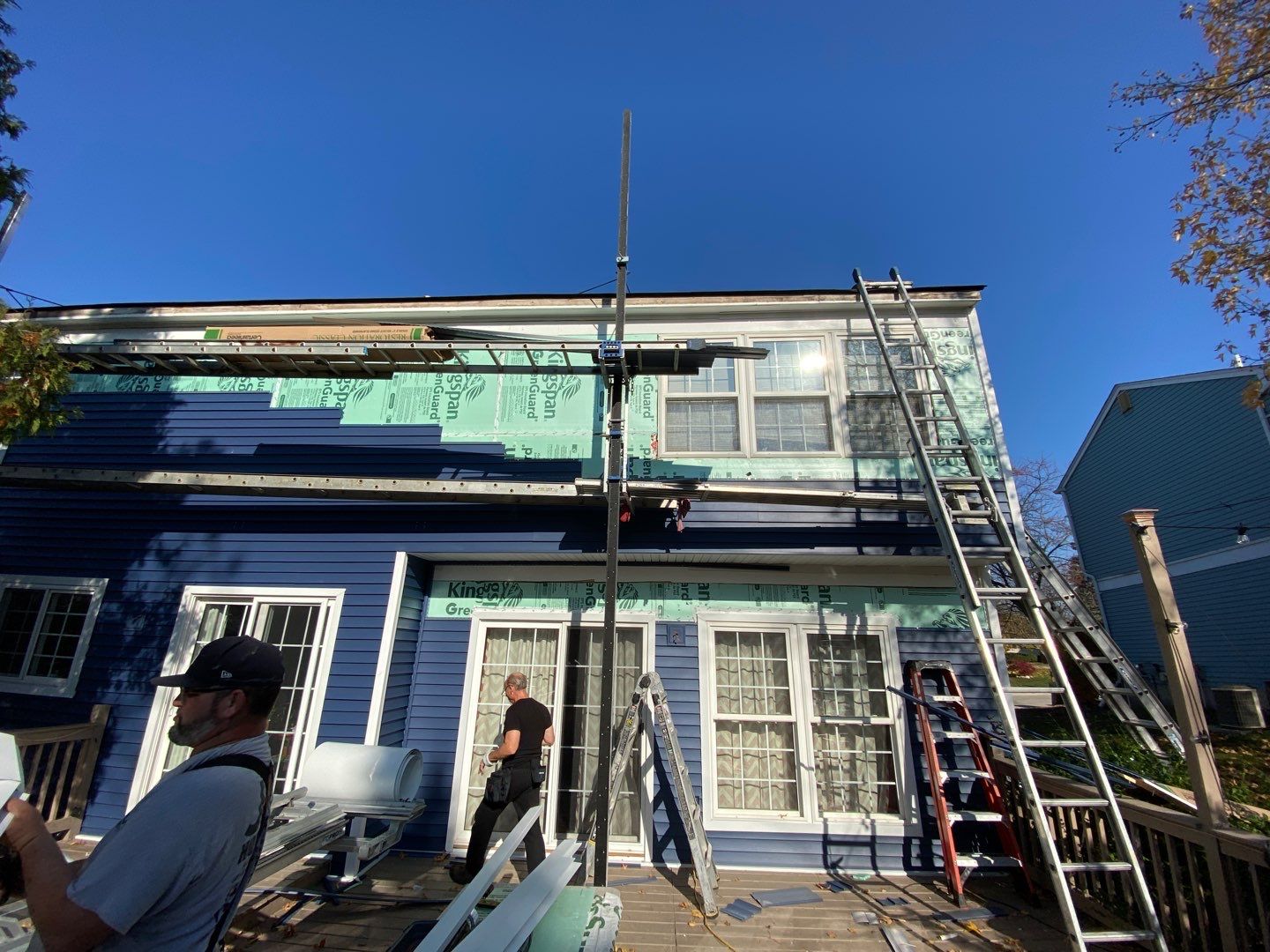 Siding Replacement using Certainteed Restoration Classic D4 Midnight Blue by 180 Contractors
