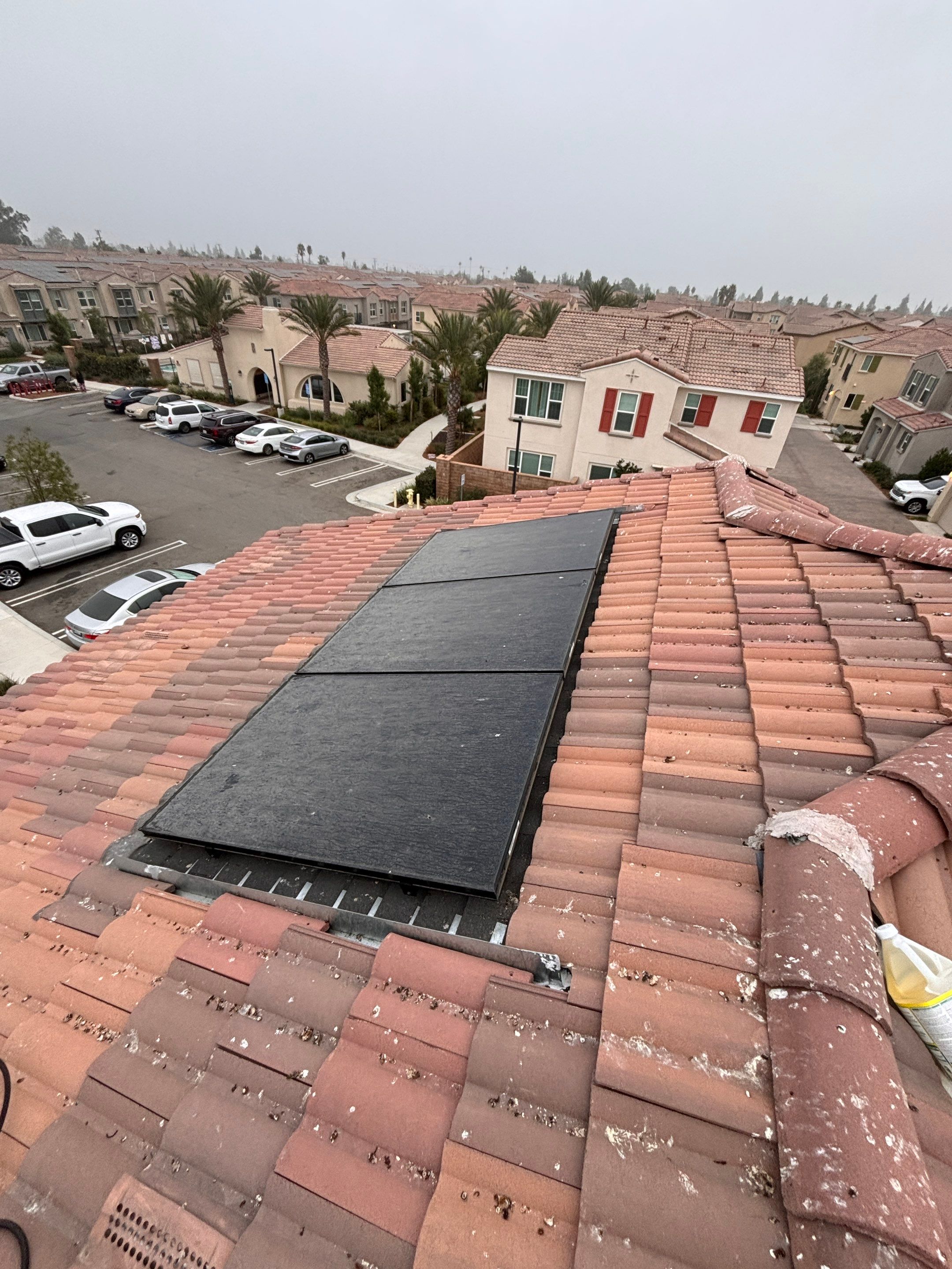 Solar Panel Bird Proofing in Fontana Ca by Palm Coast Solar Cleaning