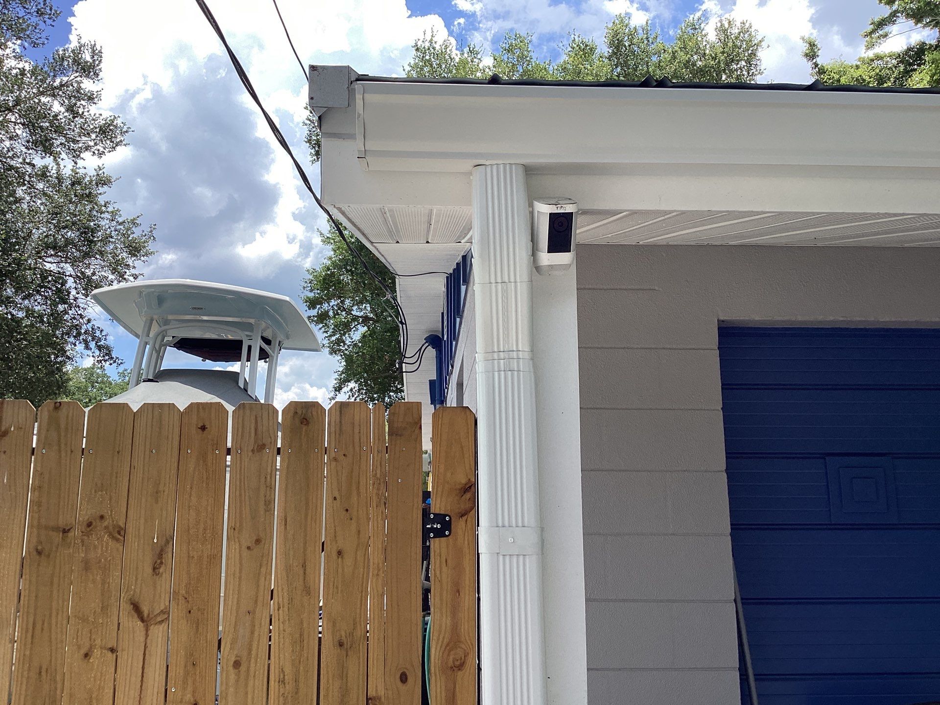 White K Style Seamless Gutters using 3X4 Elbow Downspout in Sarasota FL by Gutter Professors