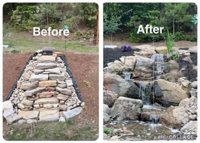 Complete Rebuild of a Pondless Waterfall in Palmer