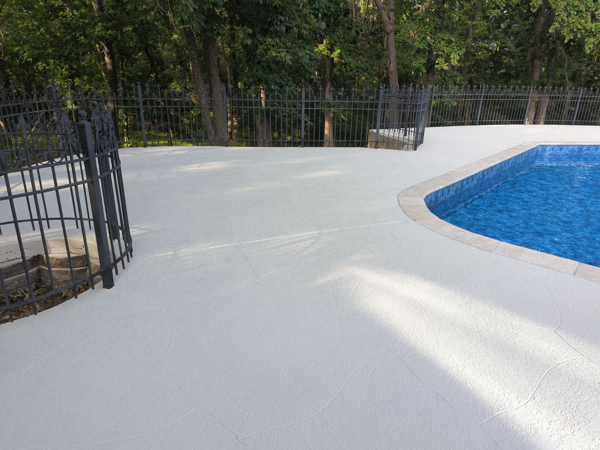 Pool Deck Resurface W/ Custom Scoreline - Olathe, KS by Big Red Decorative Concrete, LLC