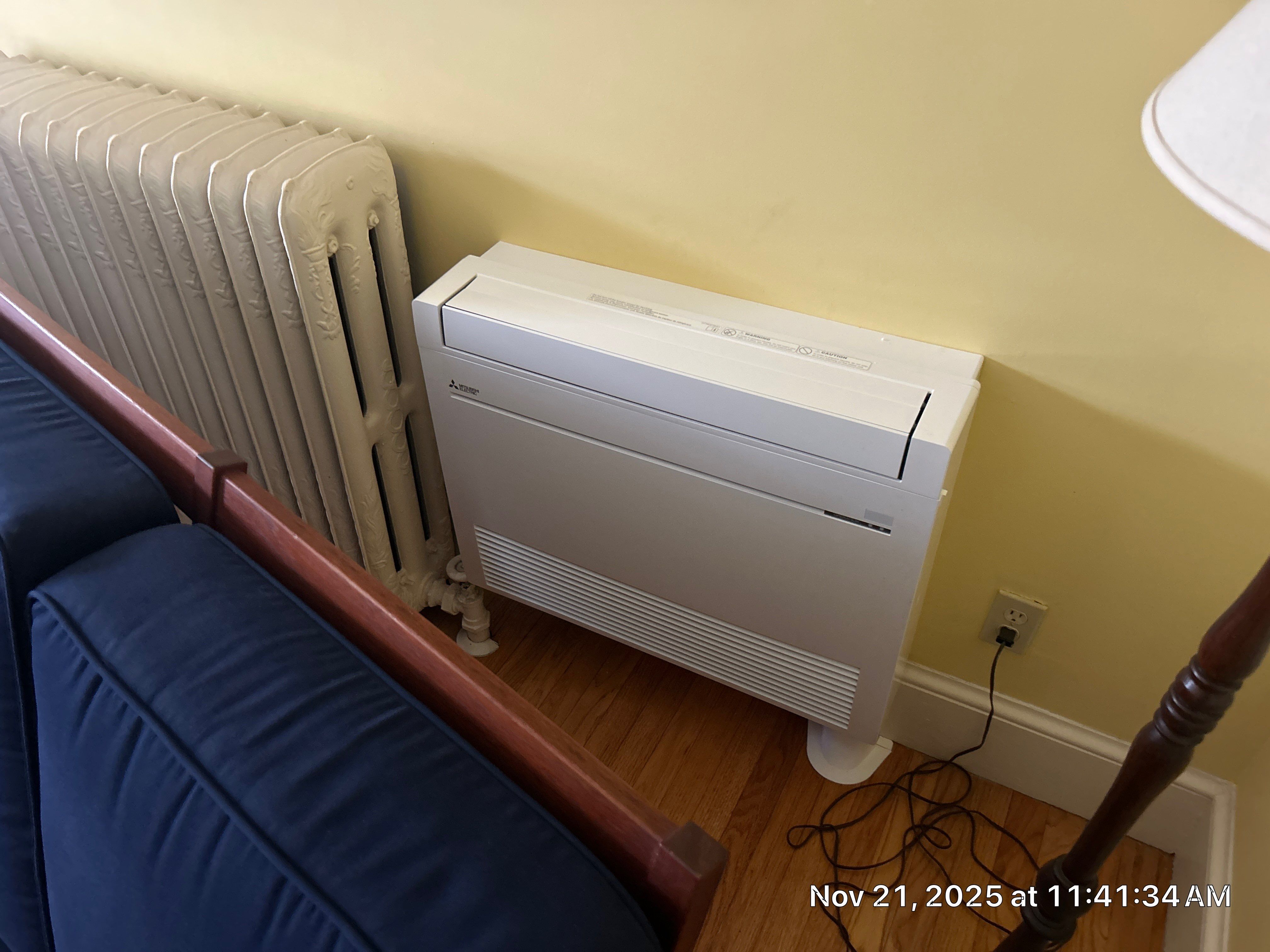 Mitsubishi 6 zone ductless installation by Ocean State Air Solutions