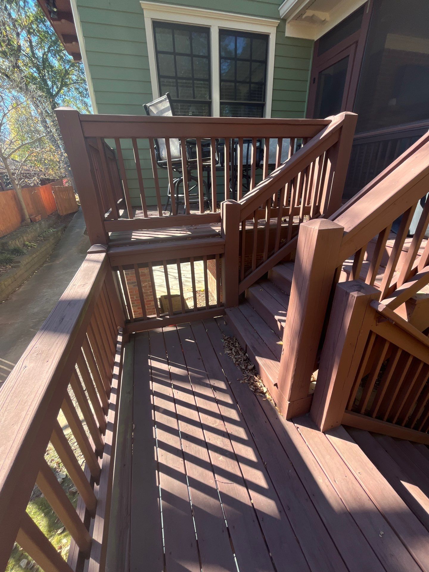 Deck Resurface using Trex and Deckorators ALX Contemporary railing by Nelson Exteriors 