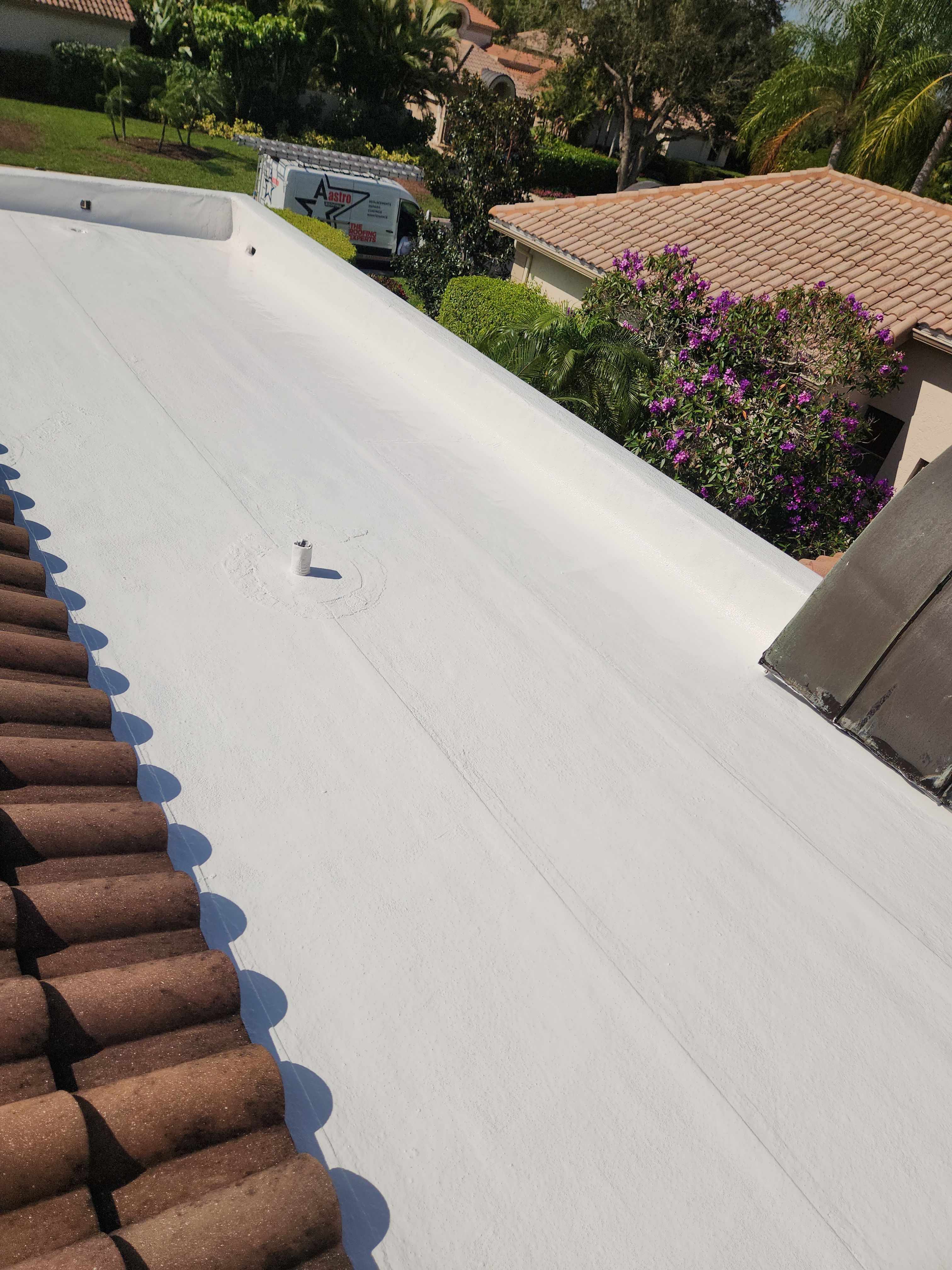 Flat Roof Waterproofing and Silicone Coating in Boca Raton by Aastro Roofing