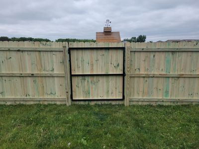 Pressure-Treated Wood Privacy Fence Installation in Waterloo