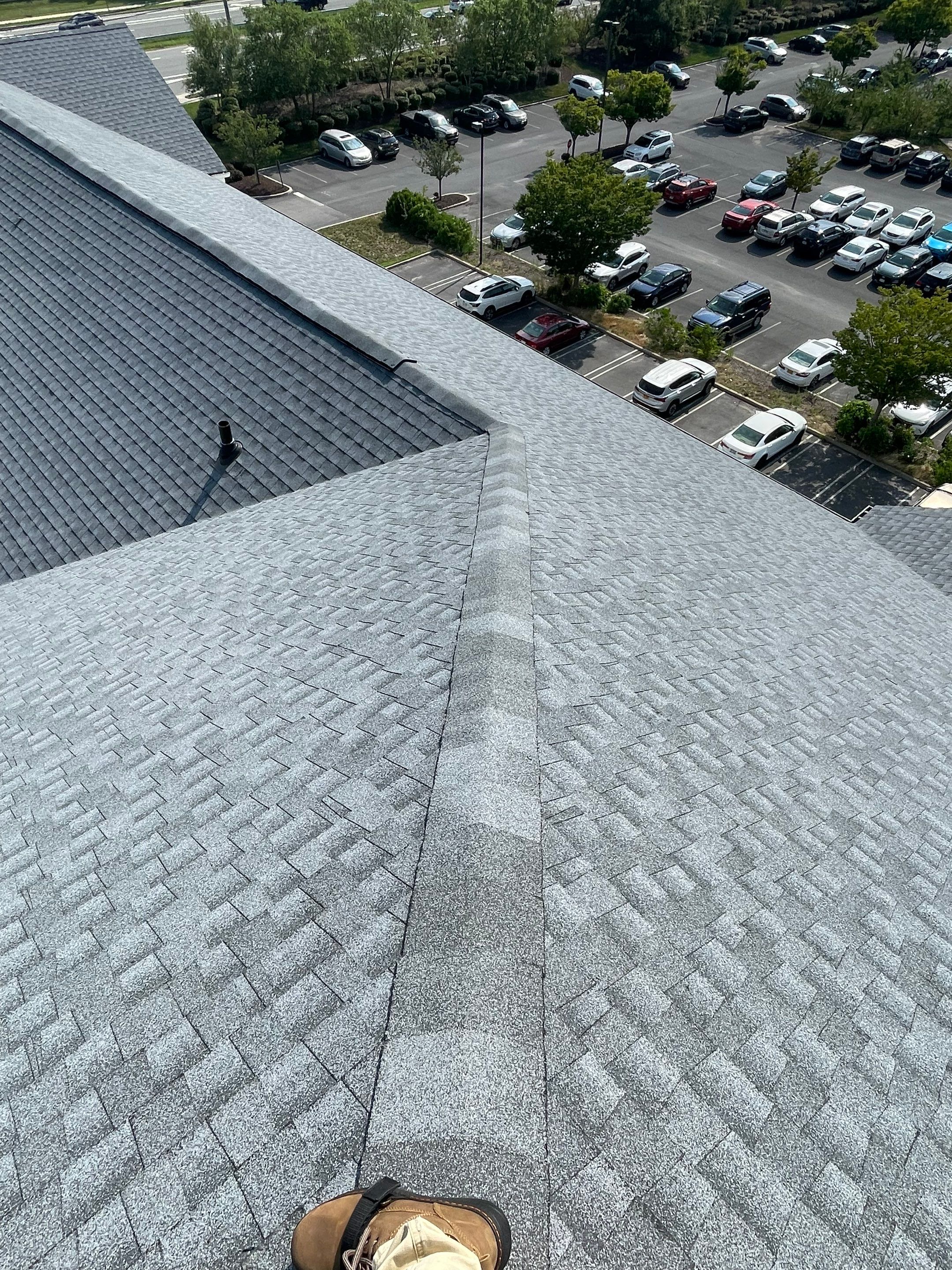 Commercial Roofing Installation using GAF Timberline / New Gutters and Downspouts by All Site Roofing