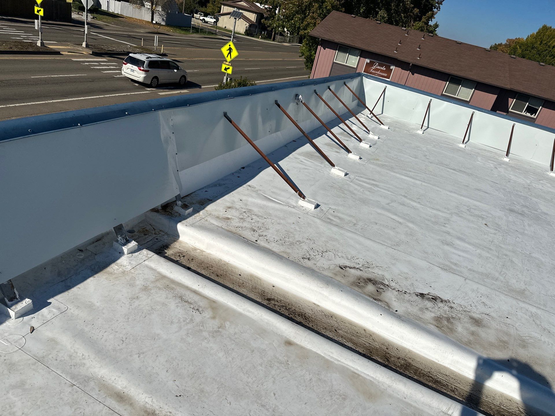 Commercial Roofing Installation using GAF 60Mil TPO  by Orezona Building & Roofing Company, Inc.