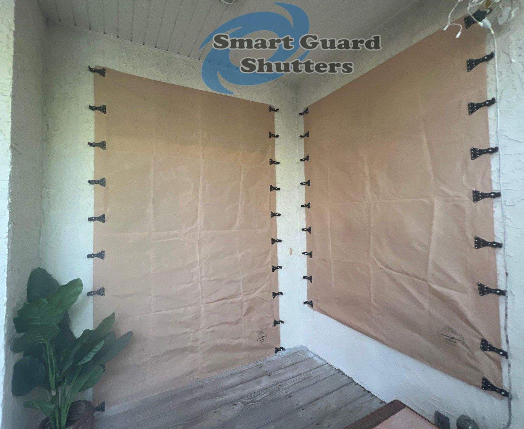 Hurricane Protection in Tan  by Smart Guard Shutters