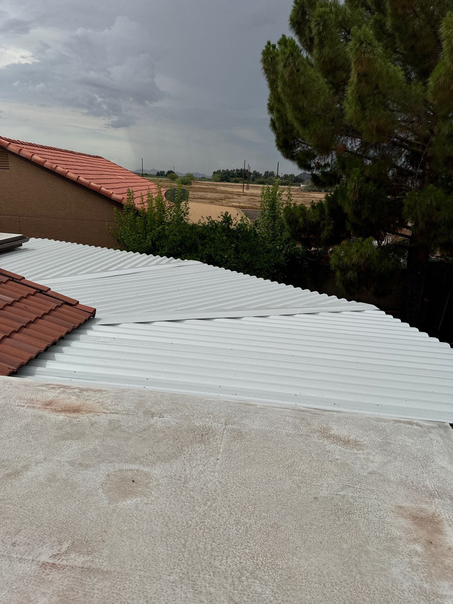 Light Gray Exposed Fastener by Reimagine Roofing