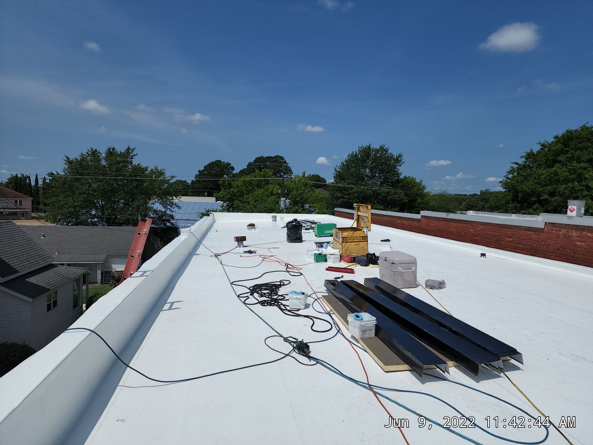 Commercial Roofing Installation using 50 mil PVC by Hostetler Roofing