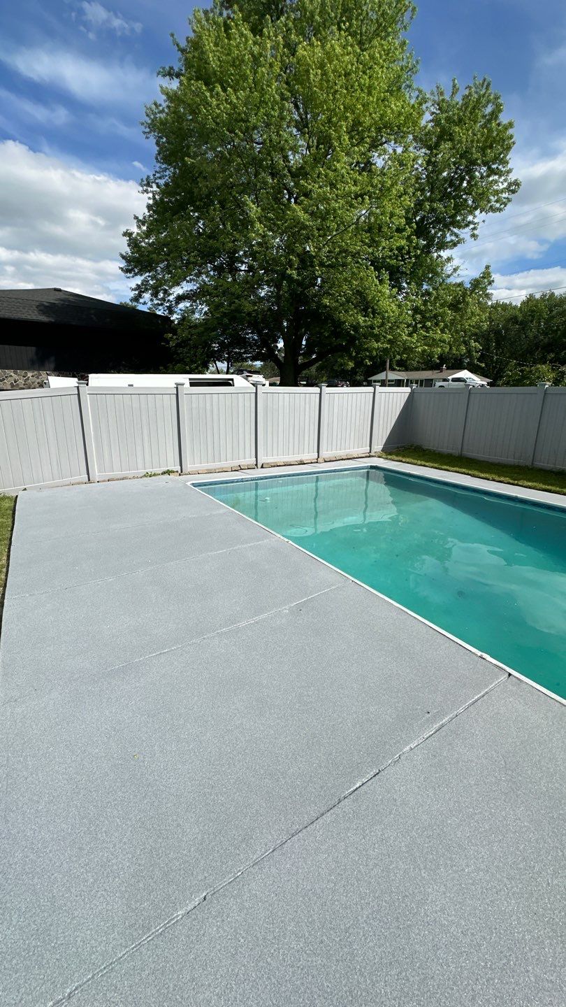 Twilight Pool Deck Project in McDonald by Floors in a Day, Inc