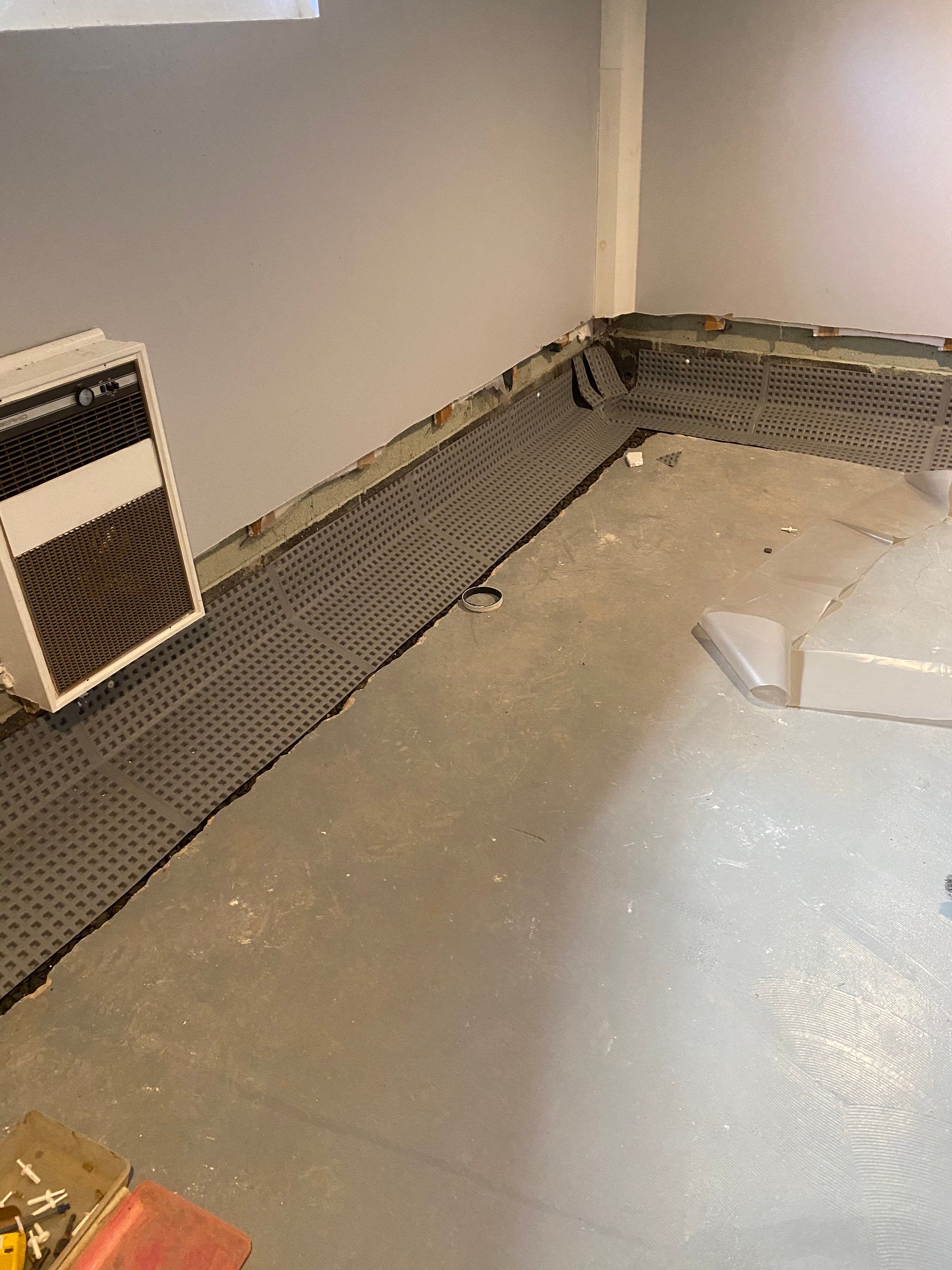Interior French Drain Job in Cranford, NJ by Pure Service Pro, LLC 