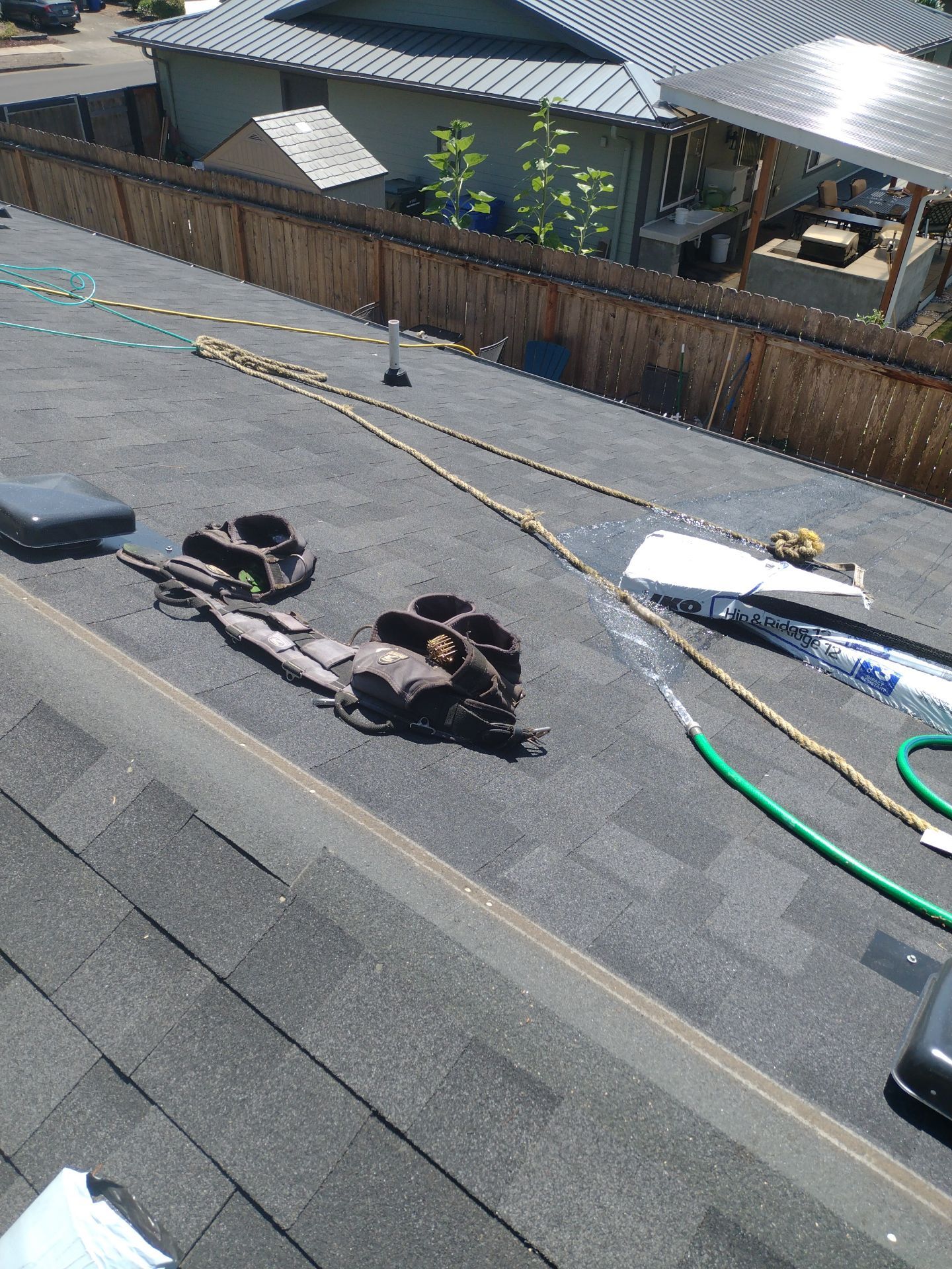 Residential Roofing Installation using IKO Dynasty (Color: Granite Black) by Orezona Building & Roofing Company, Inc.