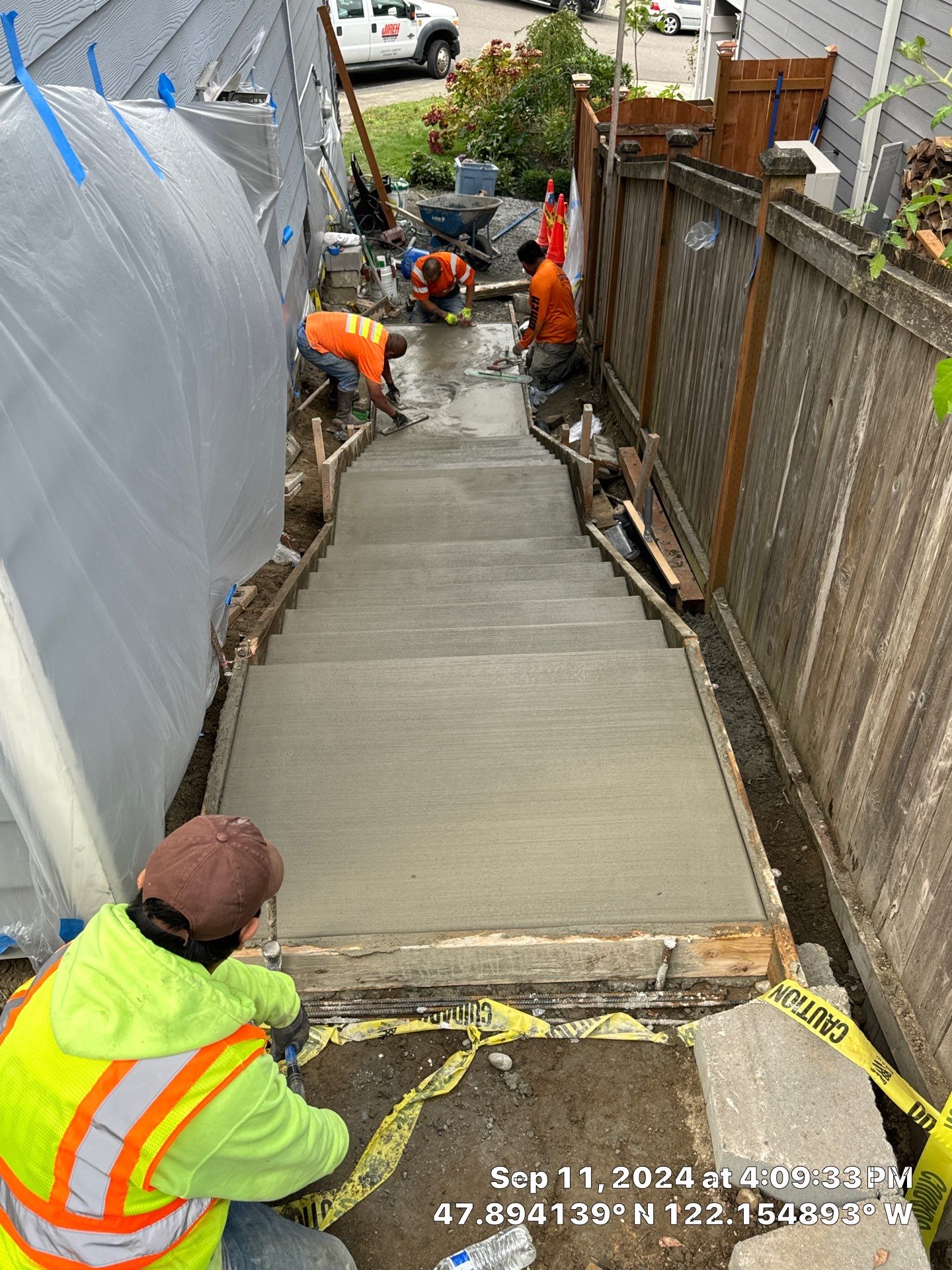 Jireh Outdoor Projects | Concrete Stair Repair and Retaining Wall by Jireh Asphalt & Concrete Inc 