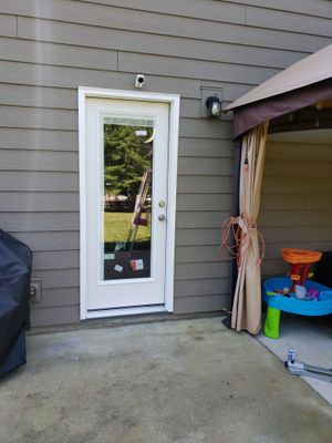 Rotted Door Replaced! Thermatru with Built-In Blinds
