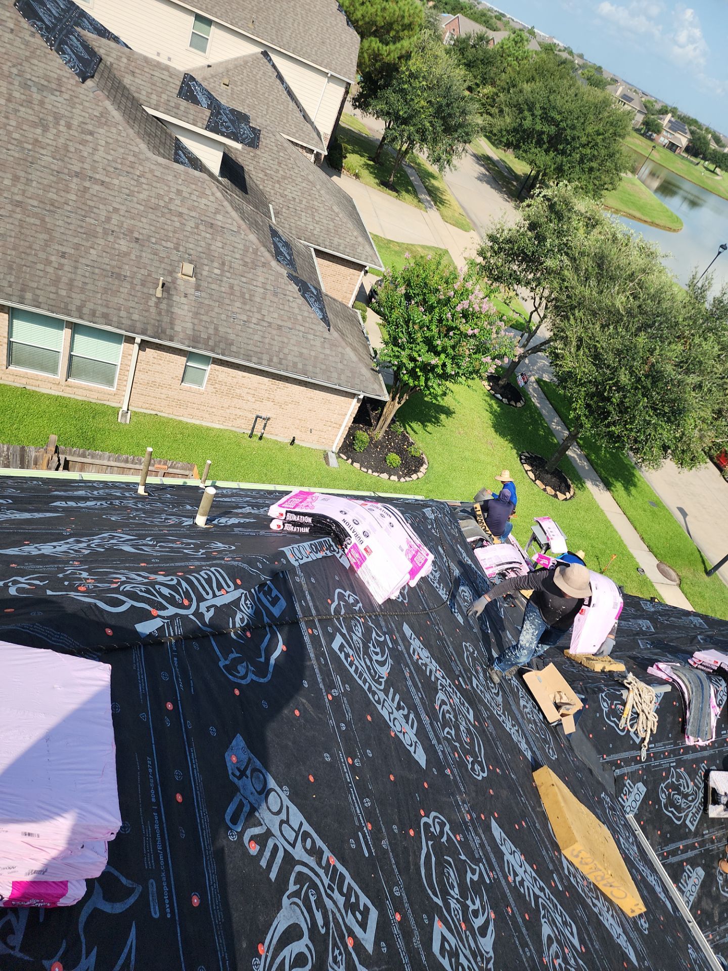Residential Roofing Installation using Owen's Corning Duration (Lifetime) Shingles by Roof Repair Company