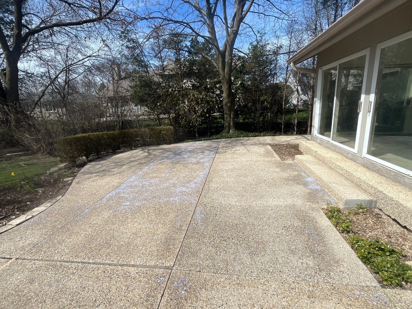 Aggregate Clean and seal using low gloss sealer by Northern Power Washing LLC.