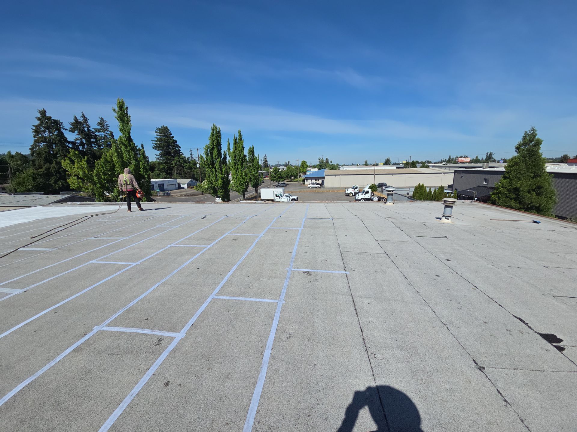 Commercial Roof Restoration and White Coating in Springfield by BEST Roofing & Waterproofing
