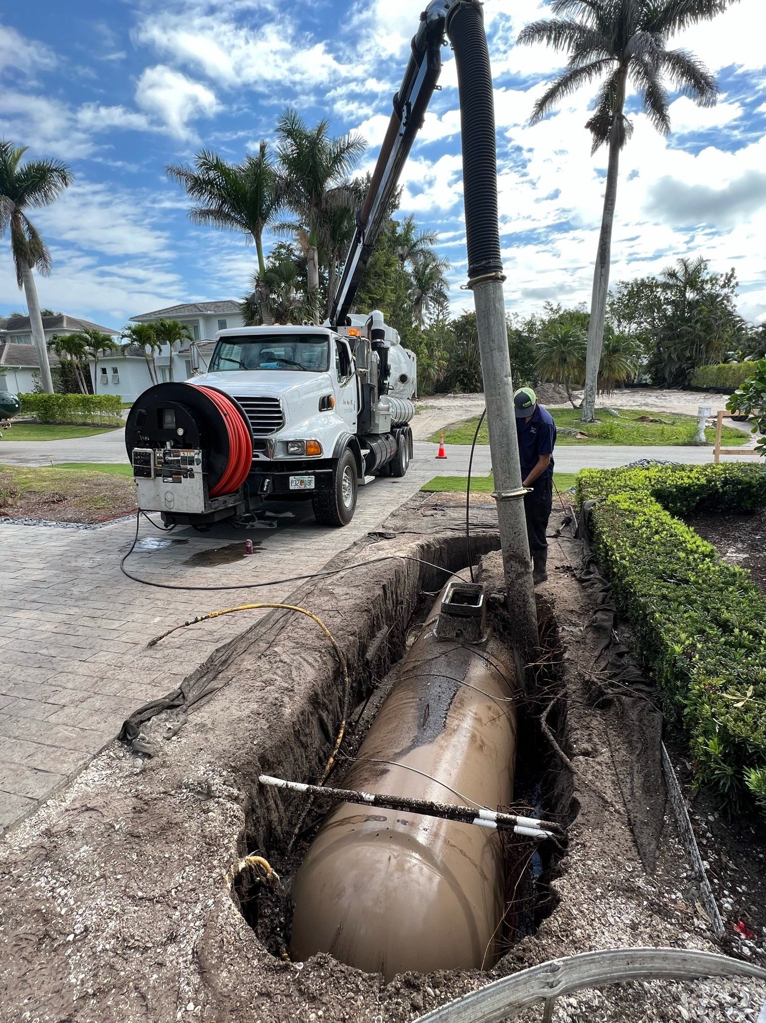 Residential Propane Tank Hydro Excavating by APS Power & Water