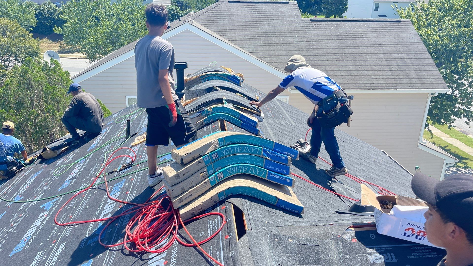 Roof replacement and interior repair by hail and wind damage by Just Brilliant Restoration JBR