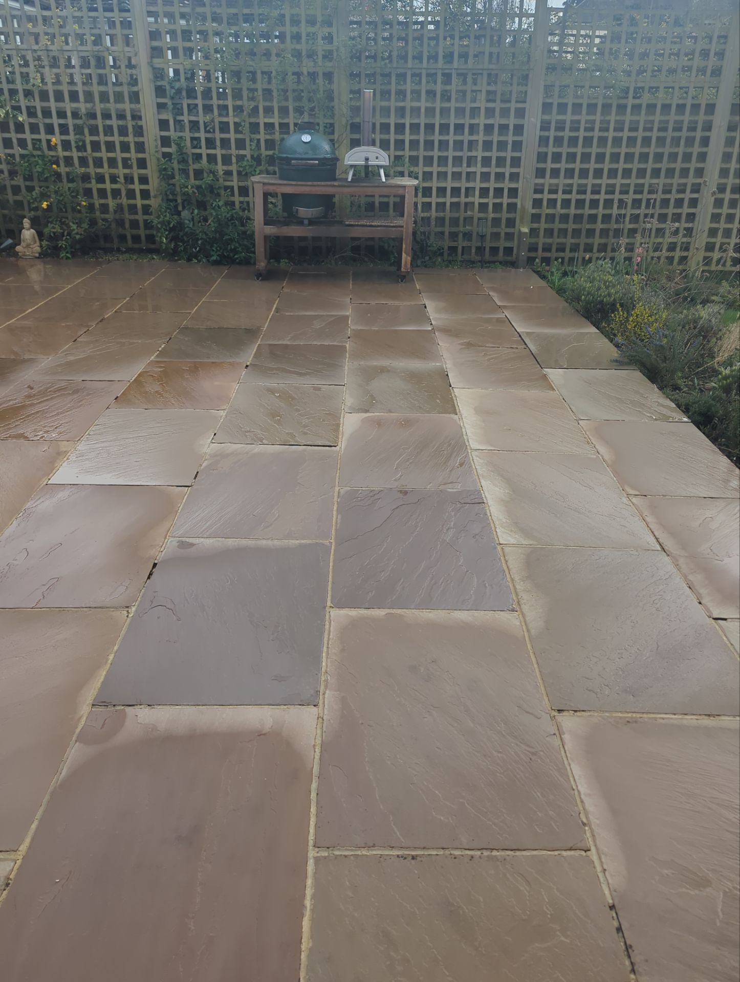 Patio Area Spring Clean using Mosmatic Flat Surface Cleaner by Ges Exterior Cleaning ltd