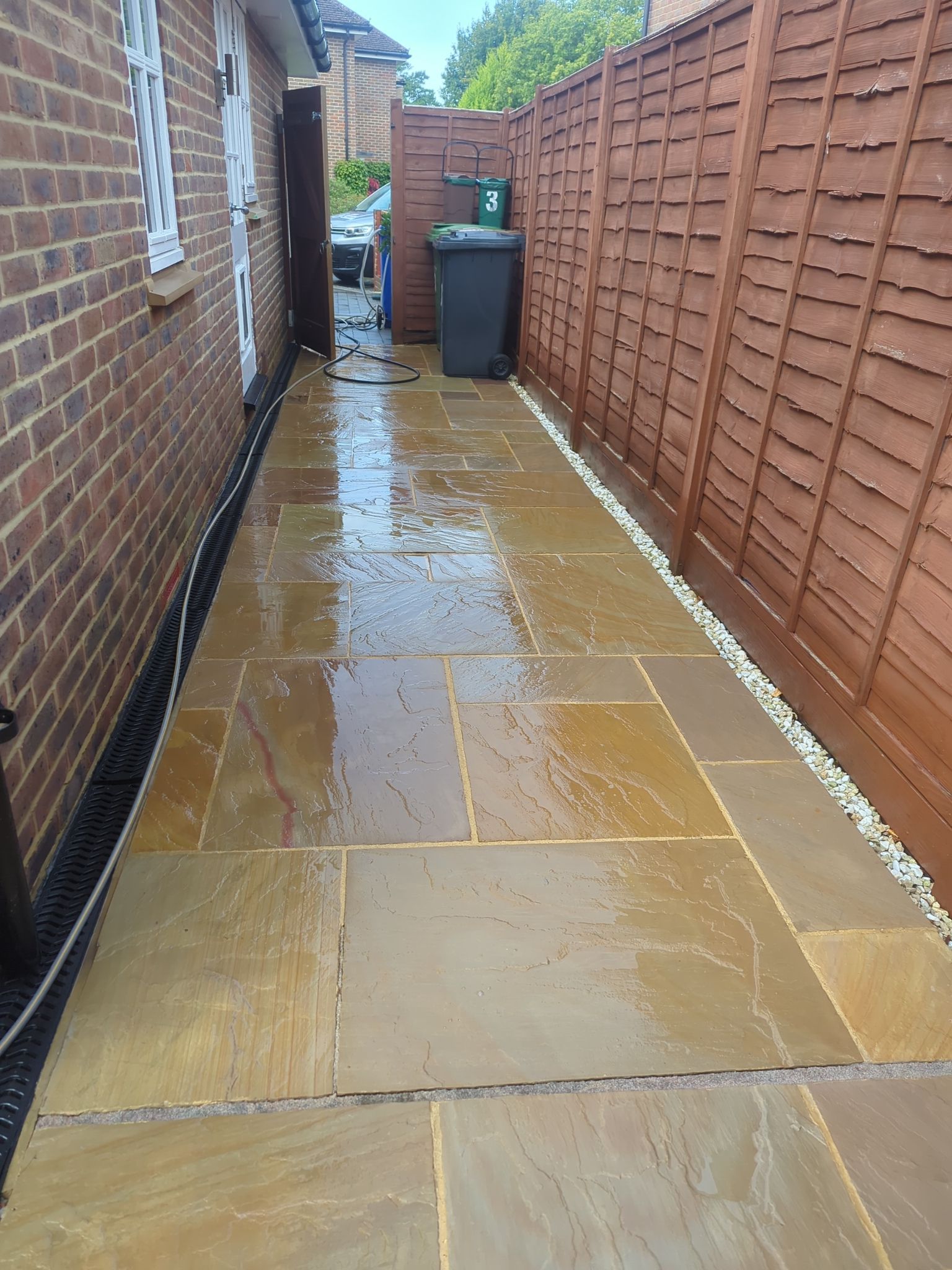 Driveway And Patio Clean using Softwash Equipment by Ges Exterior Cleaning ltd