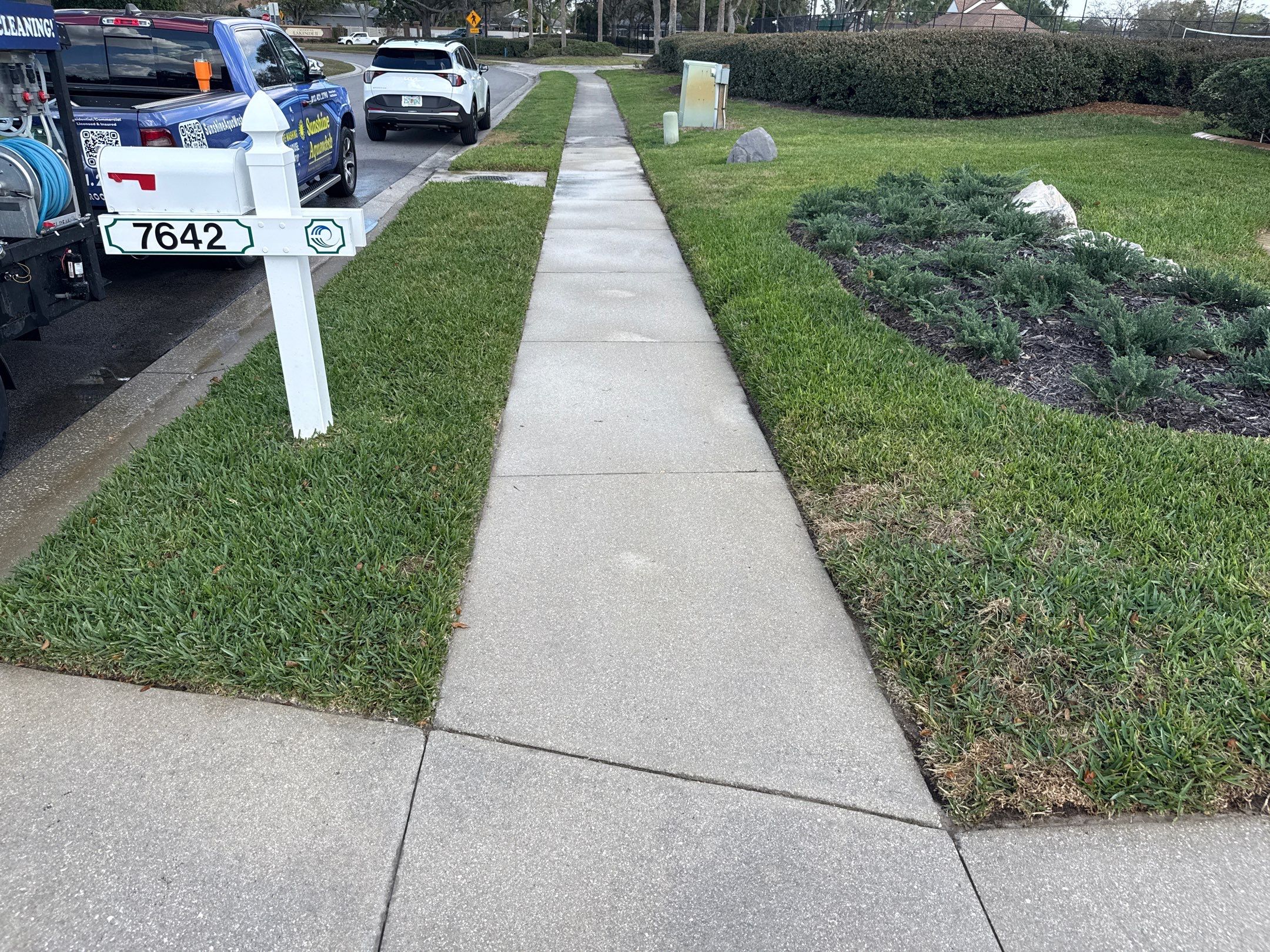 Painted Pool Deck, Pool Cage & Exterior Surface Cleaning in Creekwood – Bradenton, FL by Sunshine AquaWash
