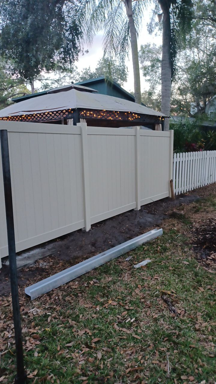 Sarasota, FL 6ft. Tall Tan Vinyl Privacy Fence  by Asap fence and gates, LLC