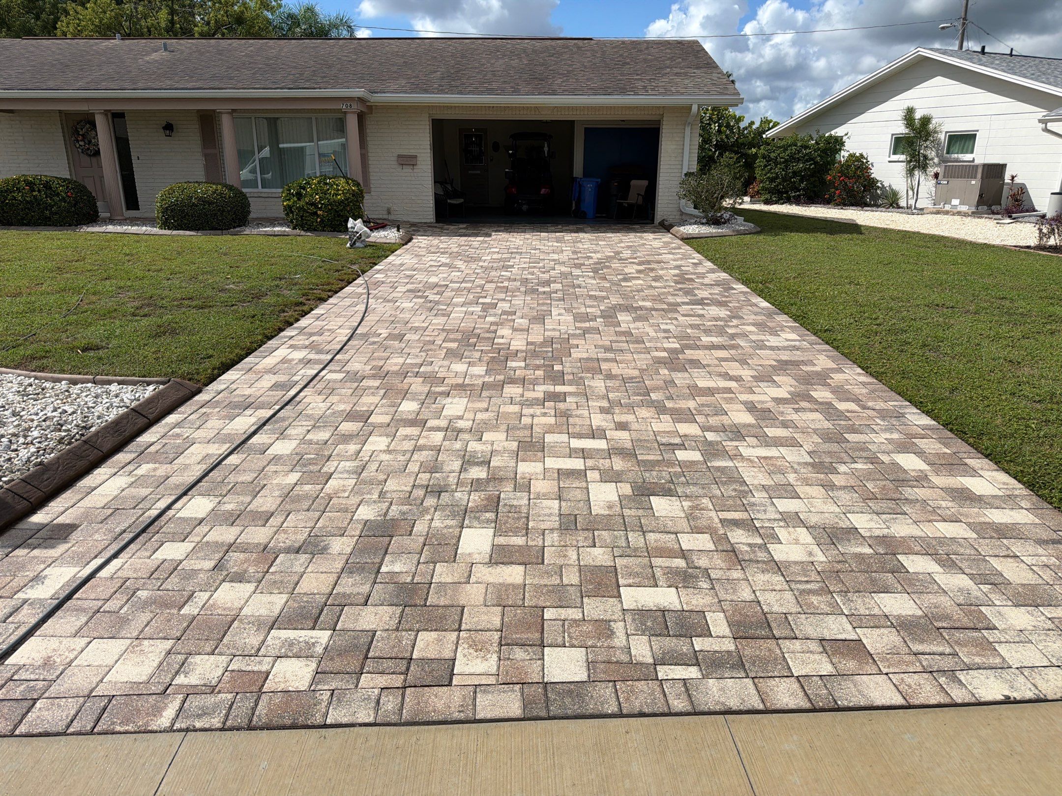Sun City Center Paver Driveway and Porch Sealing Project by Supreme Paver Experts