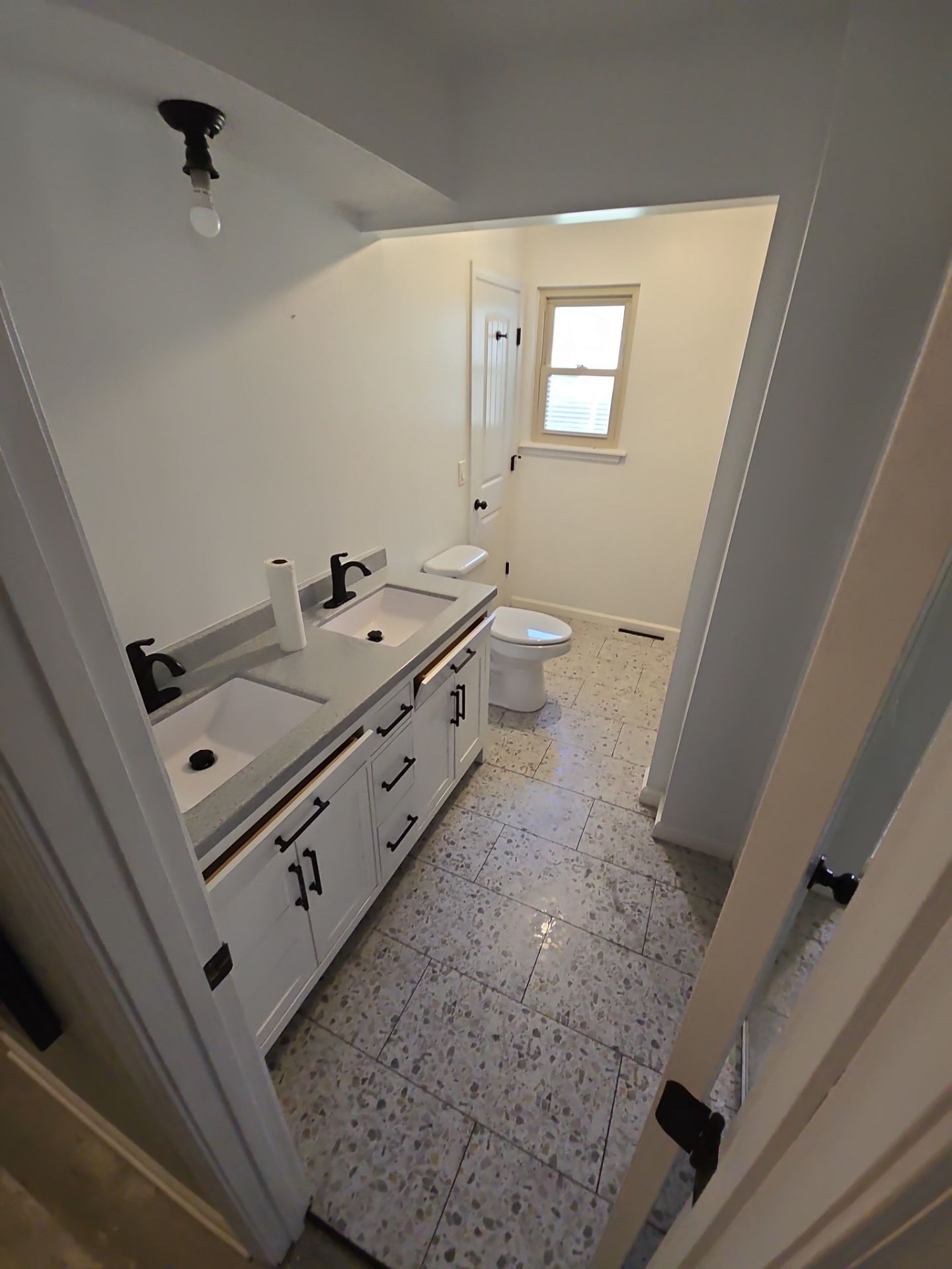 Fragmento tile bathroom floor and shower walls by The Shower Company