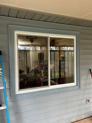 Twelve-Unit Vytex Window Replacement With Custom Blue Trim in Martinez