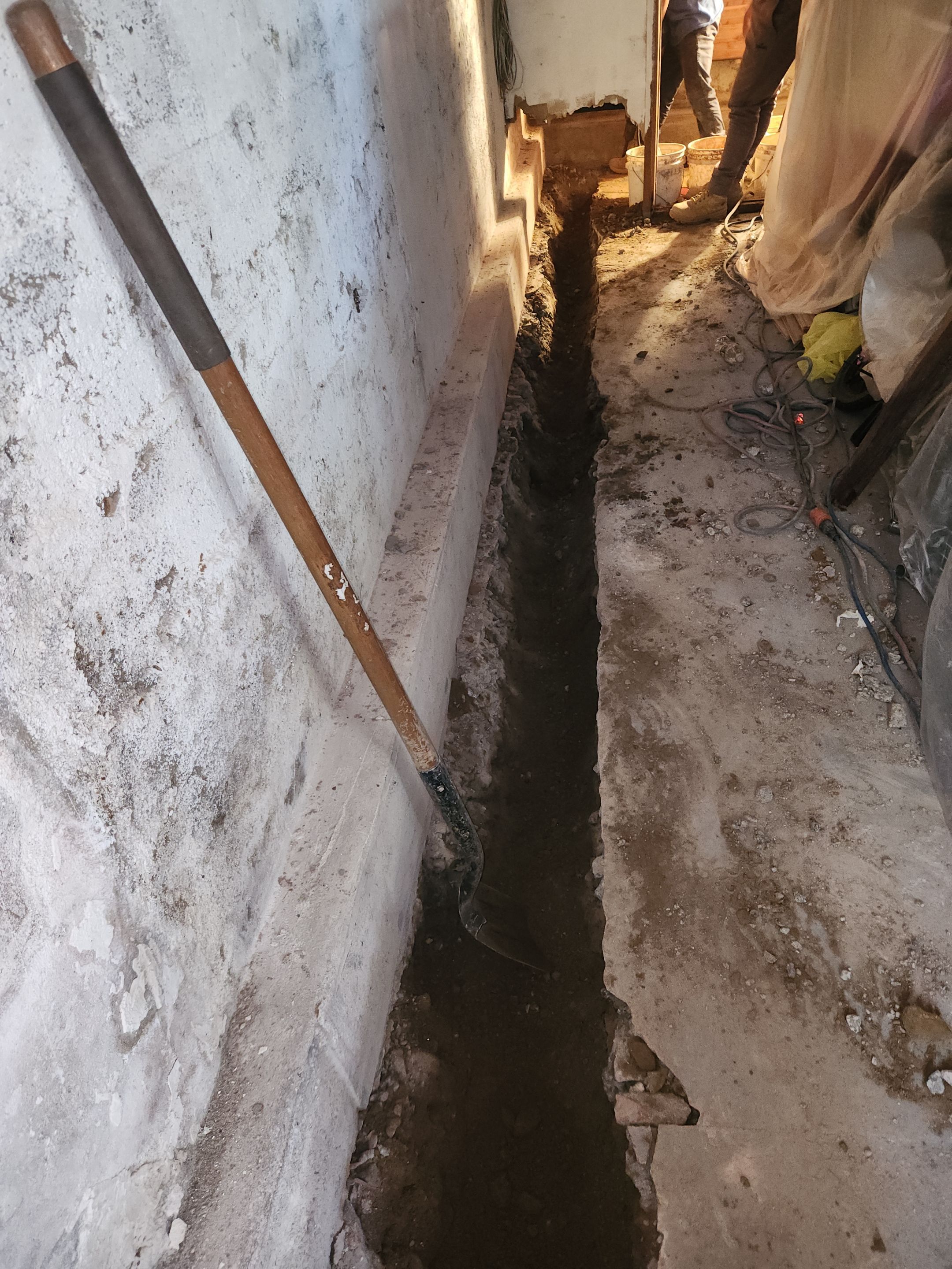 Interior French Drain & Mold Remediation in Mt Tabor NJ by Pure Service Pro, LLC 