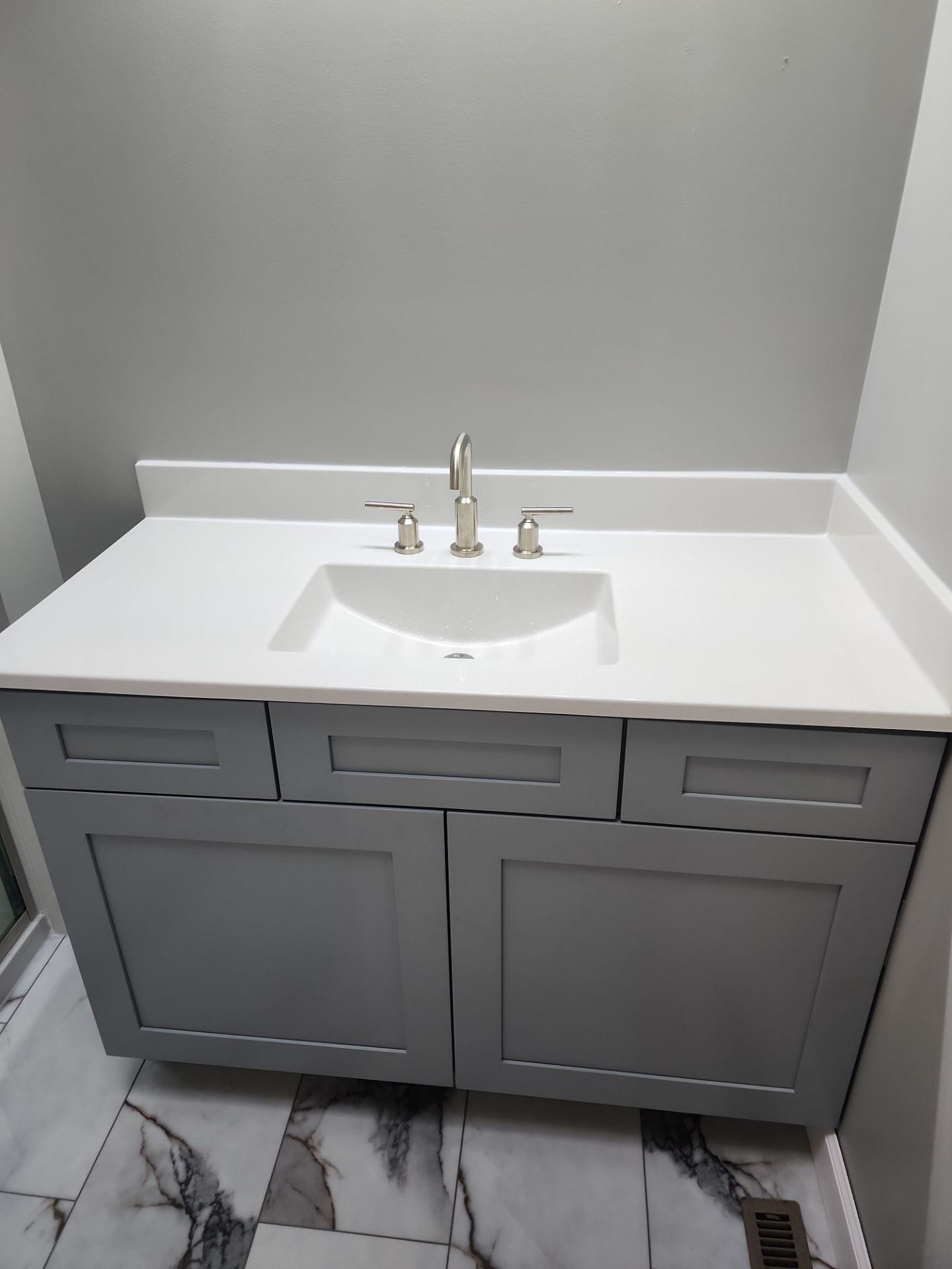 Bathroom Remodel using Shower Base by The Shower Company
