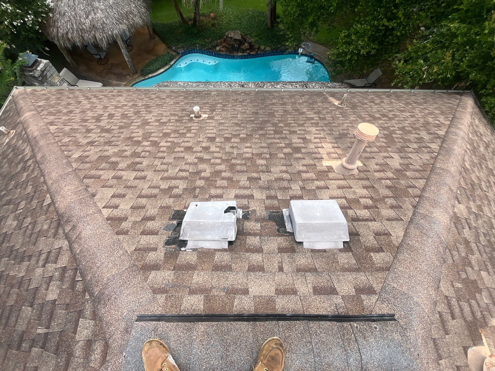 Hail Damage using Owen's Corning Duration (Lifetime) Shingles by Roof Repair Company