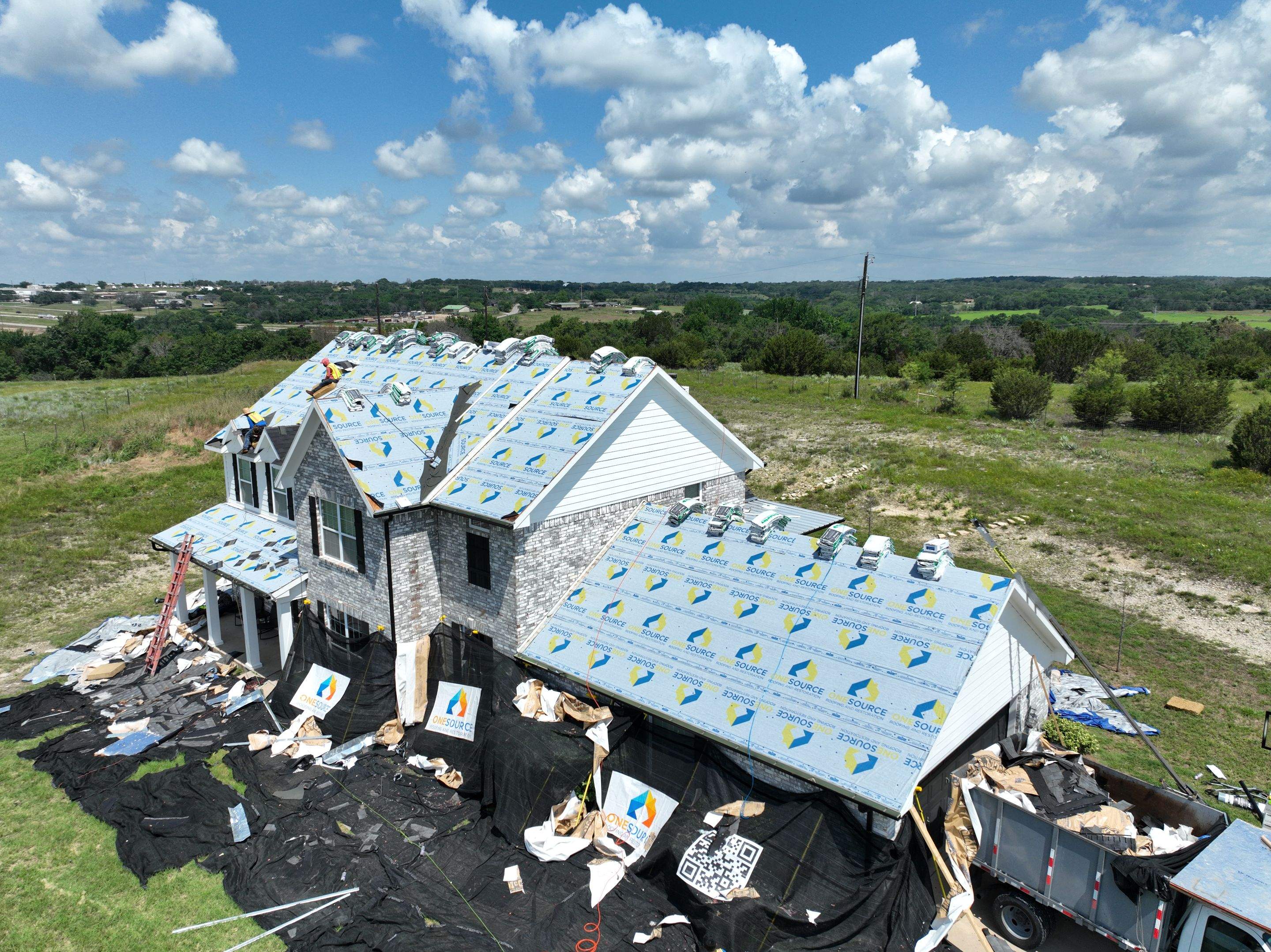 Residential Roofing Installation using Malarkey Highlander Brilliant Black by OneSource Roofing and Restoration