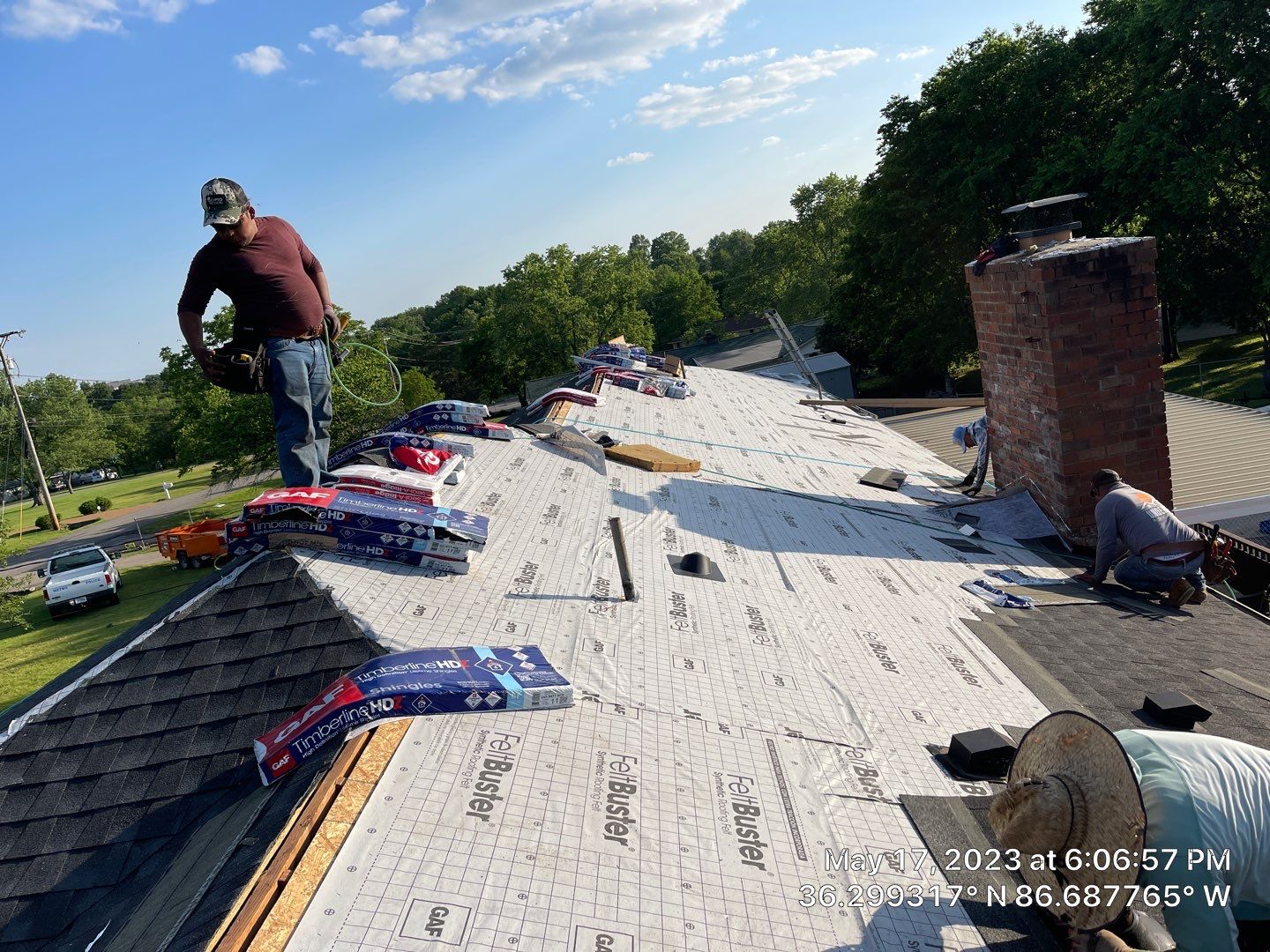 Residential Roofing Installation using GAF Timberline HDZ Charcoal by Undersun Roofing 