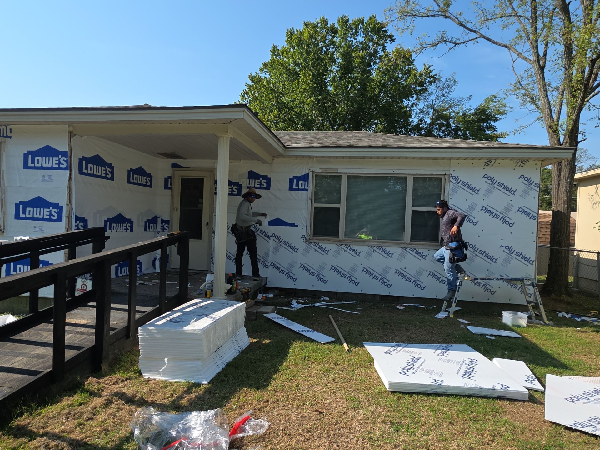 Hail damage & tornado damage restoration.  by In & Out Construction & Remodeling, LLC