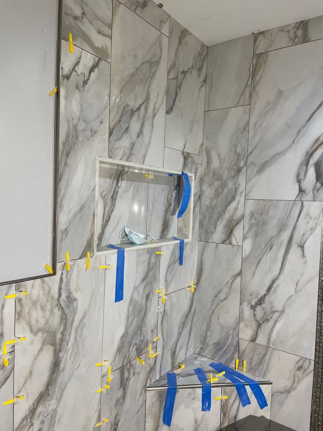 Rain Glass Shower by Footprints Floors of East Atlanta