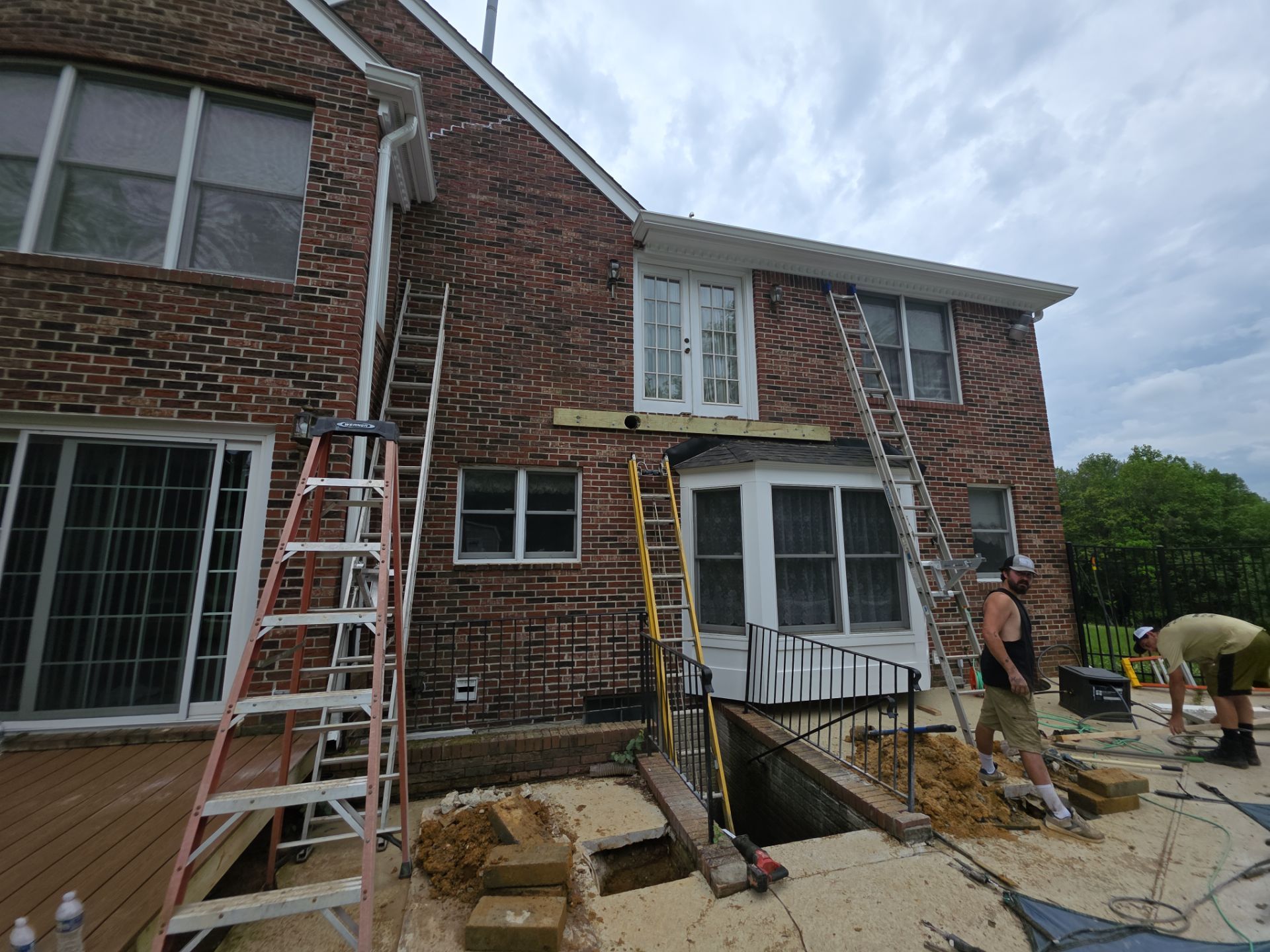 Vinyl Window Replacement for Two-Story Brick Home in Upper Marlboro by Window Depot of Annapolis
