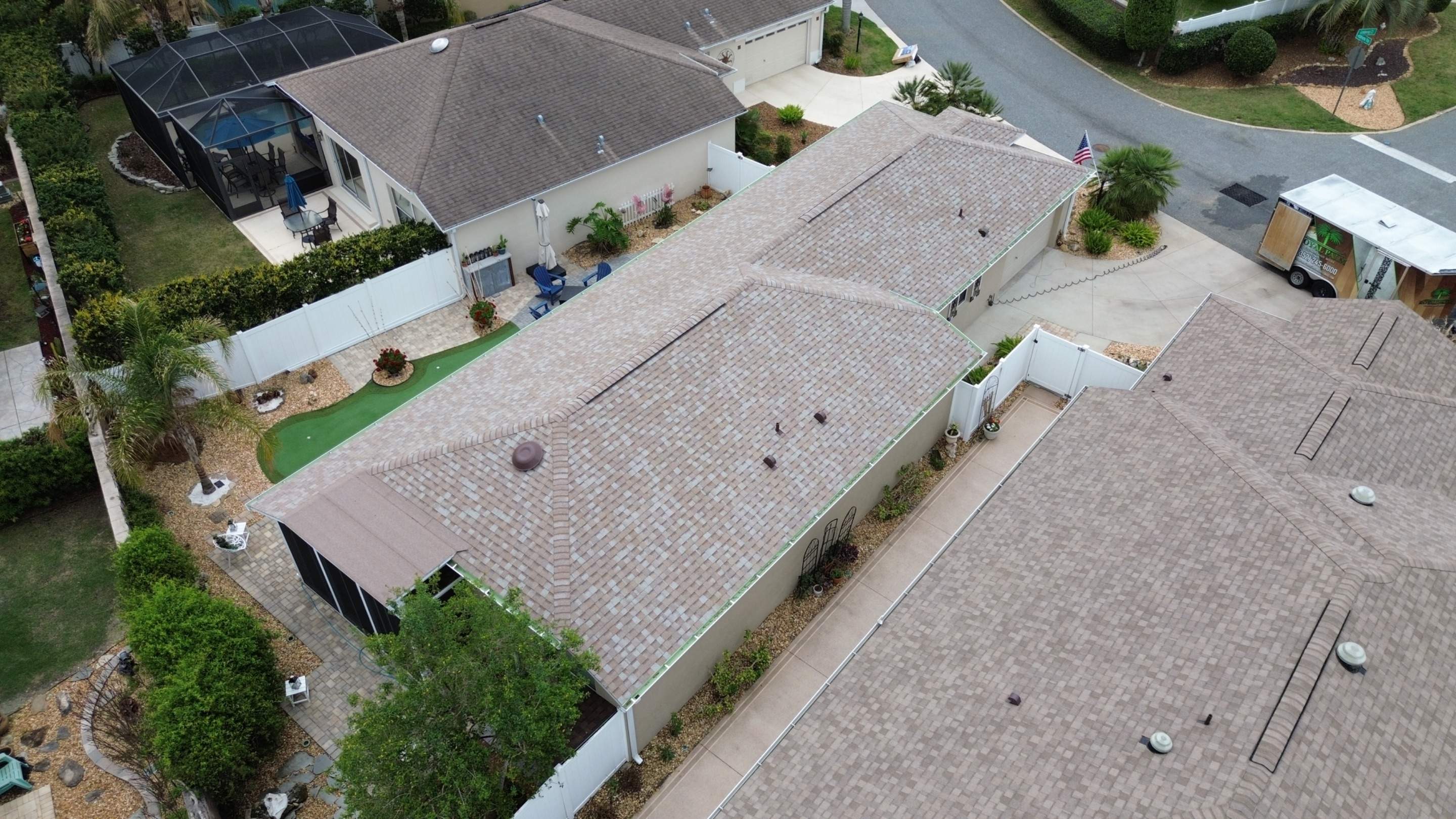Shingle reroof in The Villages FL by Gold Key Roofing