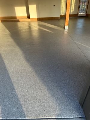 Garage Floor Coating using Quartzite