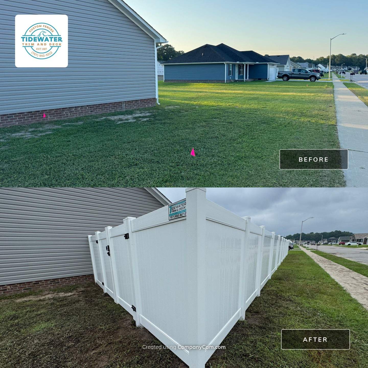 Modern Durability in Vinyl by Tidewater Fence